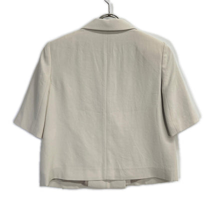 theory luxe セオリーリュクス 24AW 03-4304400 オフホワイト ハーフスリーブ Clinda Becca ダブルジャケット ジャケット