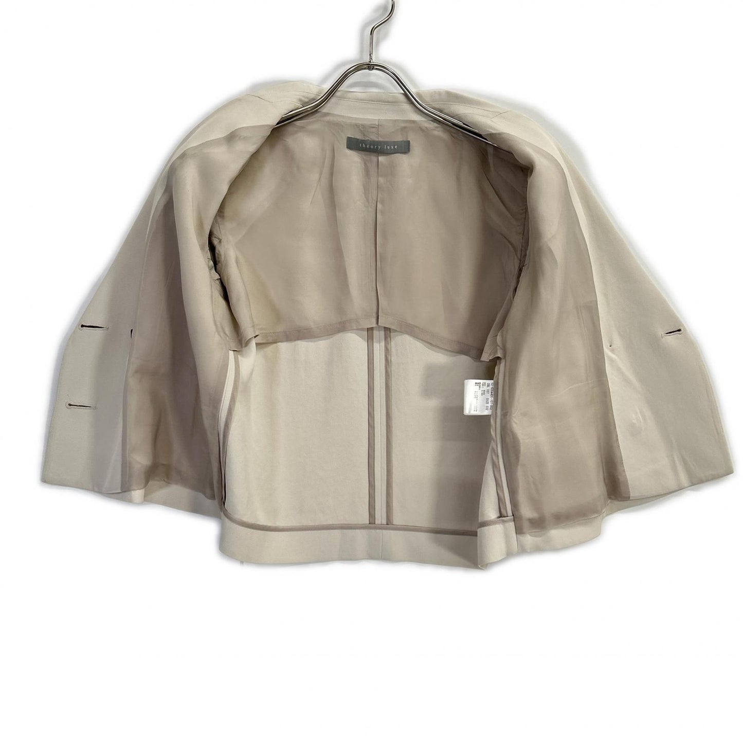 theory luxe セオリーリュクス 24AW 03-4304400 オフホワイト ハーフスリーブ Clinda Becca ダブルジャケット ジャケット