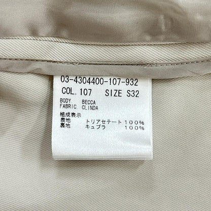 theory luxe セオリーリュクス 24AW 03-4304400 オフホワイト ハーフスリーブ Clinda Becca ダブルジャケット ジャケット