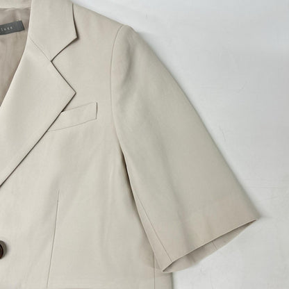 theory luxe セオリーリュクス 24AW 03-4304400 オフホワイト ハーフスリーブ Clinda Becca ダブルジャケット ジャケット