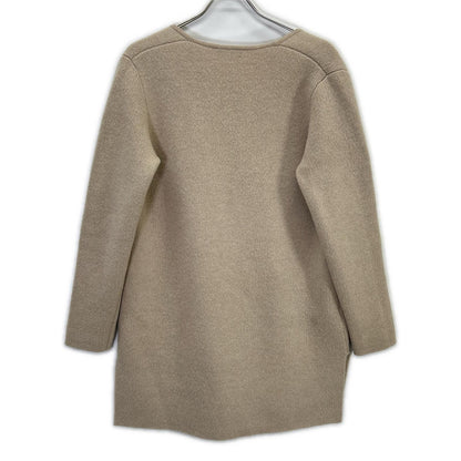 theory luxe セオリーリュクス beige wool×alpaca double-breasted long knit cardigan tops