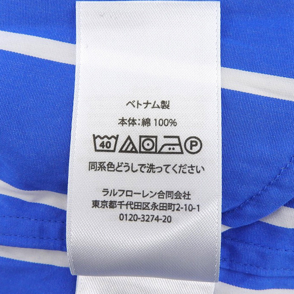 POLO RALPH LAUREN 拉尔夫·劳伦 蓝色条纹纯棉衬衫裙 短袖连衣裙 女式 S 连衣裙