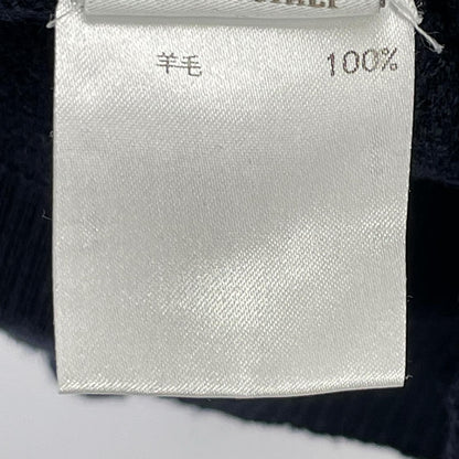 2101823 Navy Wool Crewneck Long-Sleeve Waffle Knit Thermal Top Men's