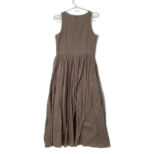 MARIHA Greige Cotton Sleeveless Dress Dress
