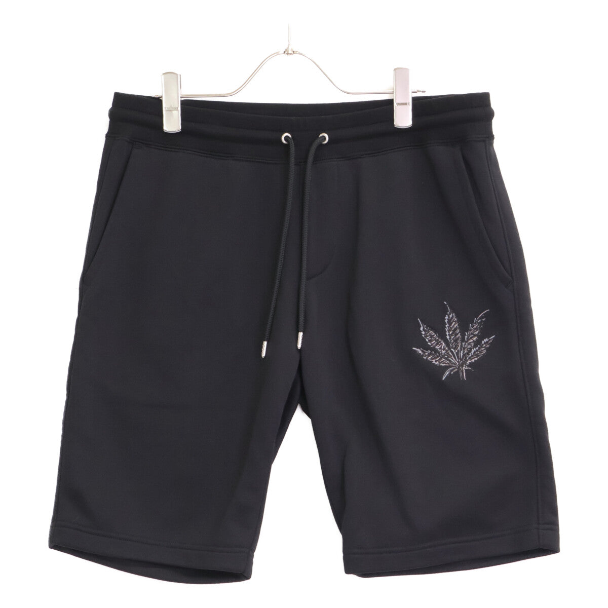 MRP534 BLACK LEAF SWEAT SHORTS Sweat Shorts Bottoms 5 Men's