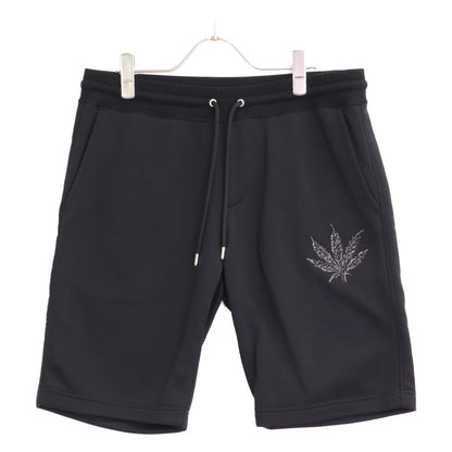 MRP534 BLACK LEAF SWEAT SHORTS Sweat Shorts Bottoms 5 Men's