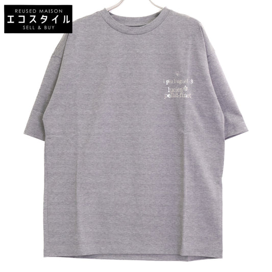1piu1uguale3 ウノピゥウノウグァーレトレ MRT290 グレー CAMO LEAF R-NECK TEE バックカモリーフTシャツ トップス