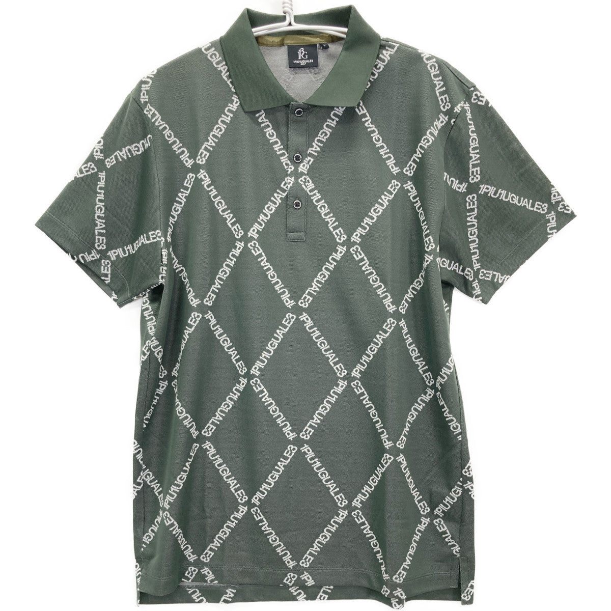 【GOLF】【×Hiromichi Toga】GRK062 KHAKI ARGYLE LOGO Short Sleeve Shirt Tops V Men's