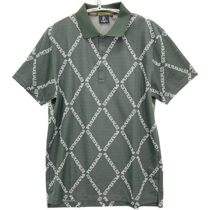 【GOLF】【×Hiromichi Toga】GRK062 KHAKI ARGYLE LOGO Short Sleeve Shirt Tops V Men's