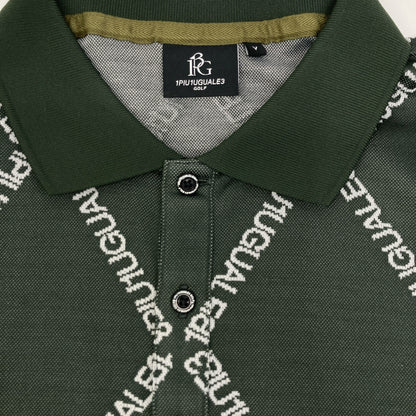 【GOLF】【×Hiromichi Toga】GRK062 KHAKI ARGYLE LOGO Short Sleeve Shirt Tops V Men's