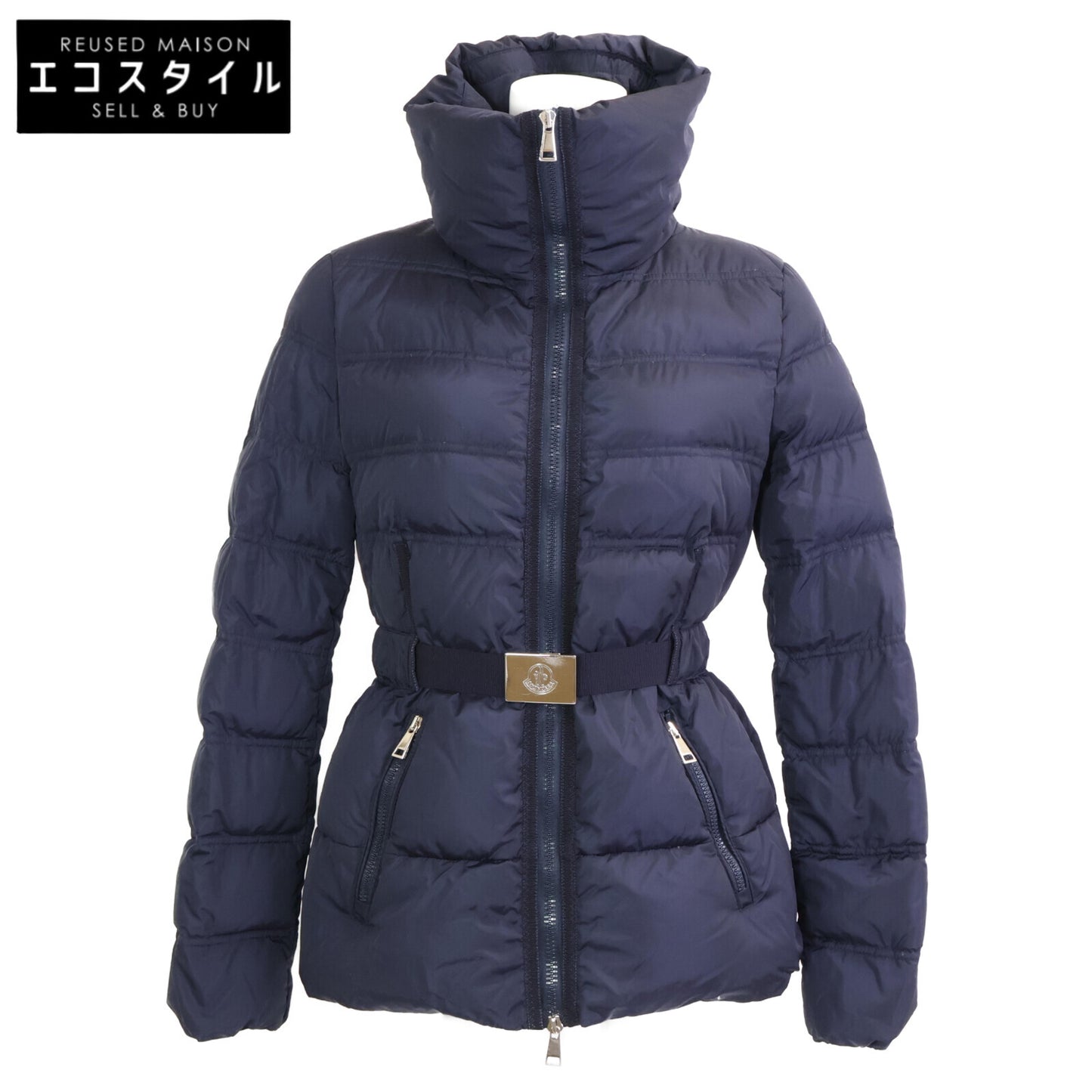 Domestic genuine ALOUETTE down jacket with belt, size 0 for women