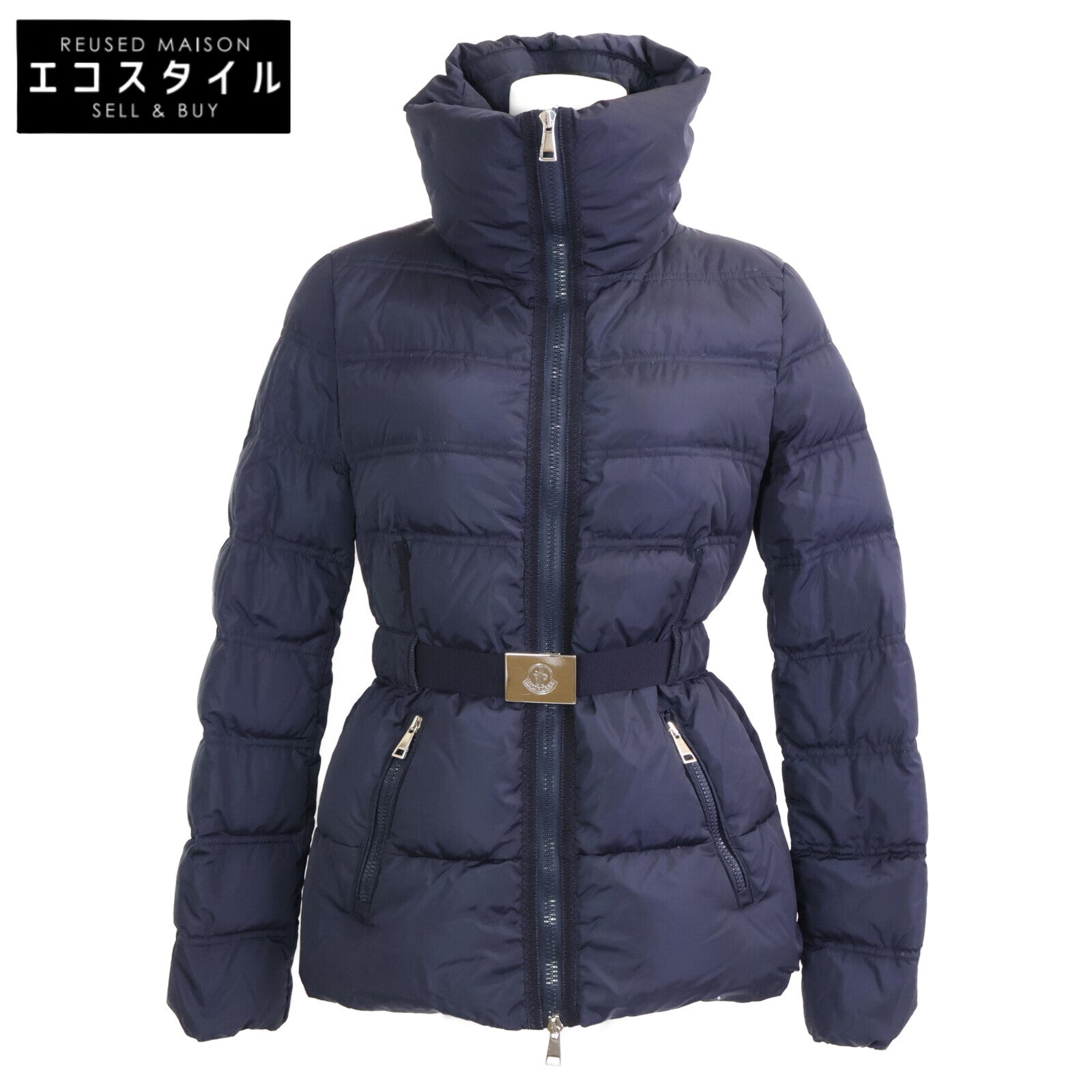 Domestic genuine ALOUETTE down jacket with belt, size 0 for women