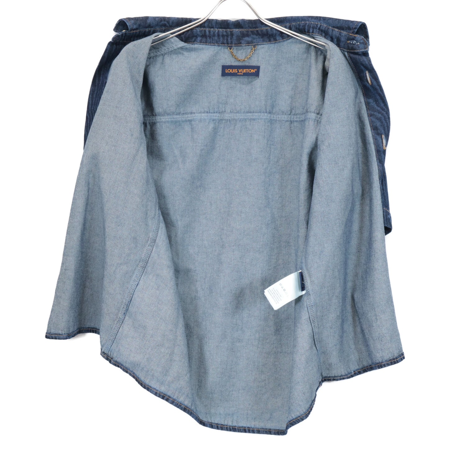 Excellent Condition Domestic Product 25SS RM252MM VON HTS17W 1AHVVJ Monogram Short Sleeve Denim Shirt Top M Men's