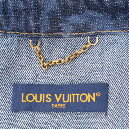 LOUIS VUITTON Louis Vuitton Excellent condition Domestic genuine 25SS RM252MM VON HTS17W 1AHVVJ Monogram Short Sleeve Denim Shirt Tops