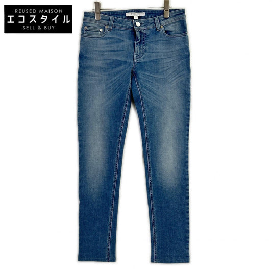 ﾌﾞﾙｰ ｺｯﾄﾝ ｽﾀｰﾃﾞｻﾞｲﾝ ｽｷﾆｰﾃﾞﾆﾑﾊﾟﾝﾂ ボトムス 38 レディース