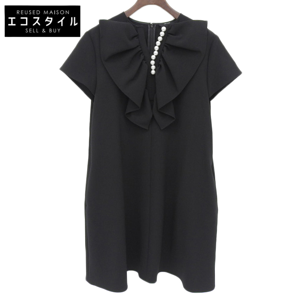 YOKOCHAN Beautiful Volume Ruffle Pearl Dress - Women's Black F YCD-124-914 2024 Model Dress