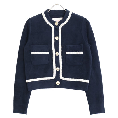 LEMONPLET Lemonplet Navy MIFERE Gold Button Cardigan Top S Ladies