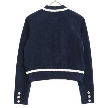 LEMONPLET Lemonplet Navy MIFERE Gold Button Cardigan Top S Ladies