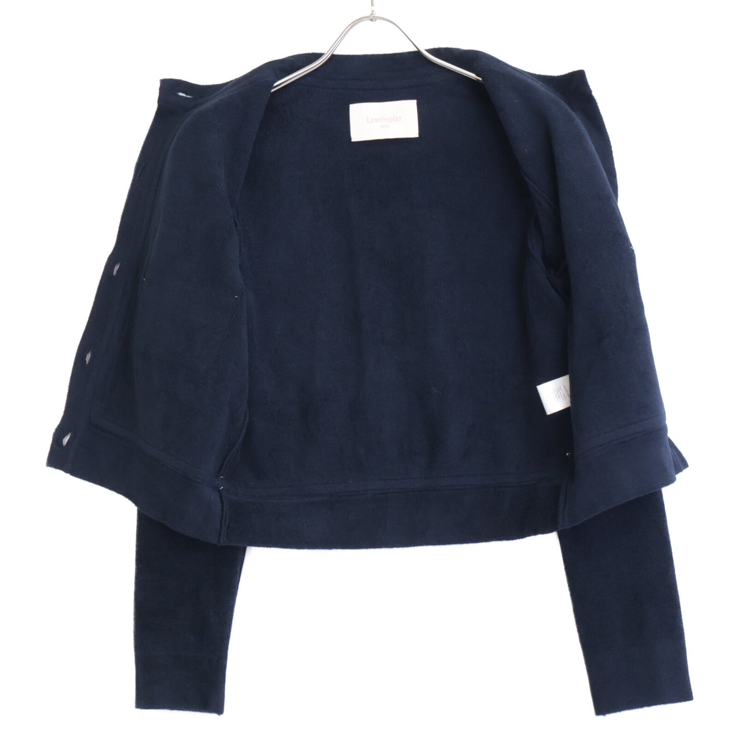 LEMONPLET Lemonplet Navy MIFERE Gold Button Cardigan Top S Ladies