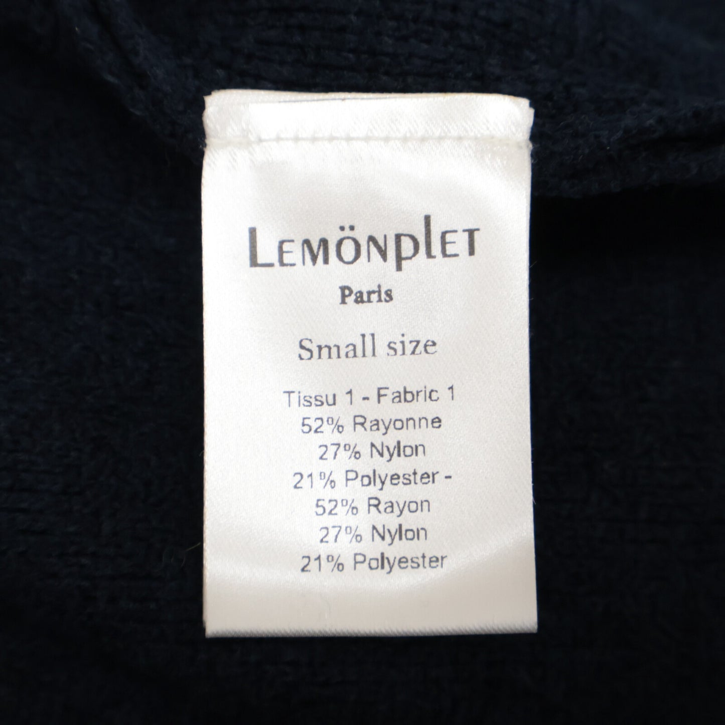 LEMONPLET Lemonplet Navy MIFERE Gold Button Cardigan Top S Ladies