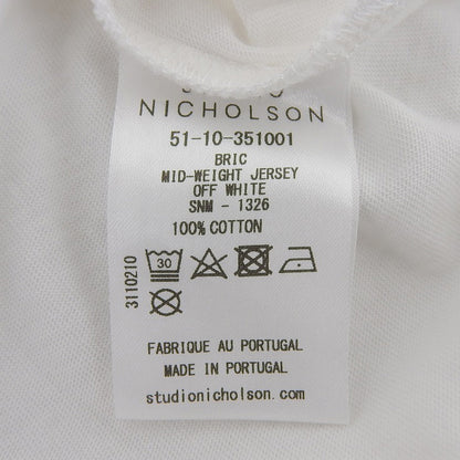 STUDIO NICHOLSON 工作室尼克尔森 美品 棉质 短袖 T恤 上衣 男款 白色 M 上衣