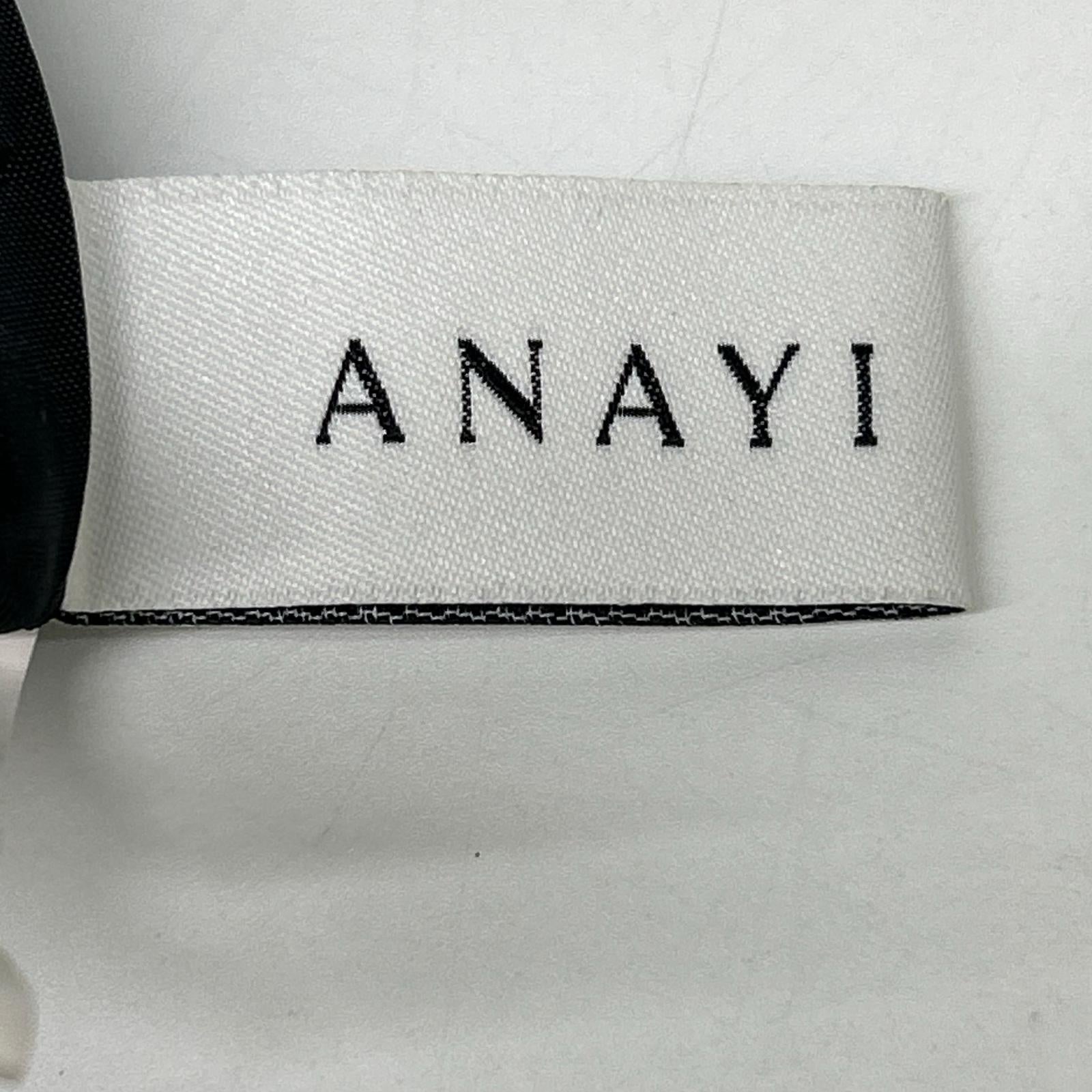 ANAYI アナイ ブラック ポリエステル レースデザインノースリーブワンピース ワンピース
