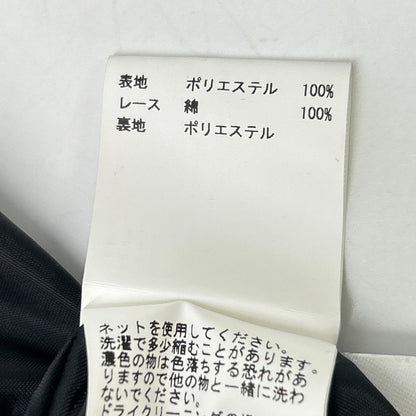 ﾌﾞﾗｯｸ ﾎﾟﾘｴｽﾃﾙ ﾚｰｽﾃﾞｻﾞｲﾝﾉｰｽﾘｰﾌﾞﾜﾝﾋﾟｰｽ ワンピース 36 レディース