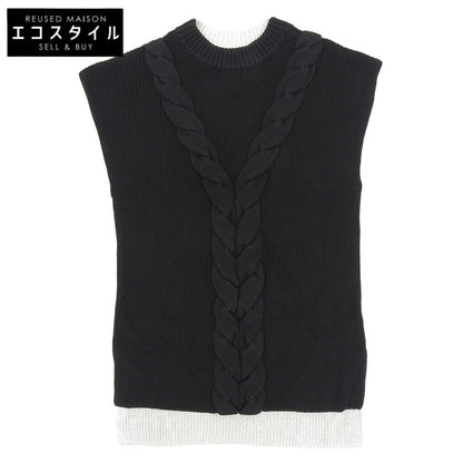 ADORE Adore Excellent condition Linen Cable Knit Top Women's Beige x Black 38 531-2170424 Top
