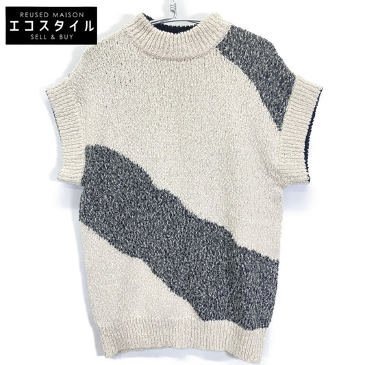 ADORE アドーア 531-2170212 ホワイト タリー糸スラブインターシャニット トップス
