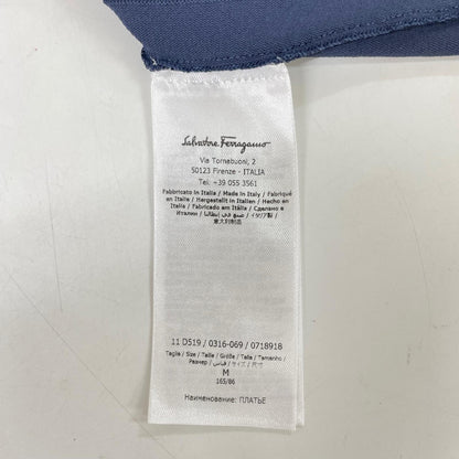 SalvatoreFerragamo サルバトーレフェラガモ 0718918 グリーン レーヨン×ナイロン スタッズデザイン ショートスリーブニットワンピース ワンピース