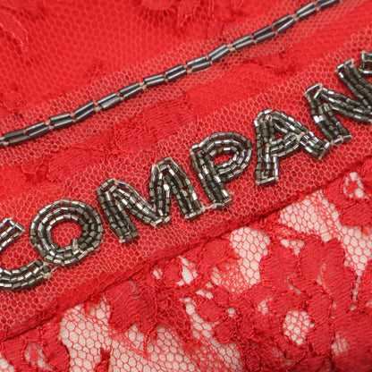 GUCCI 543335 2018 Paramount Sequin Logo Lace Bicolor Dress