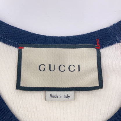 GUCCI 574386 White Tennis Cotton Jersey T-Shirt Tops