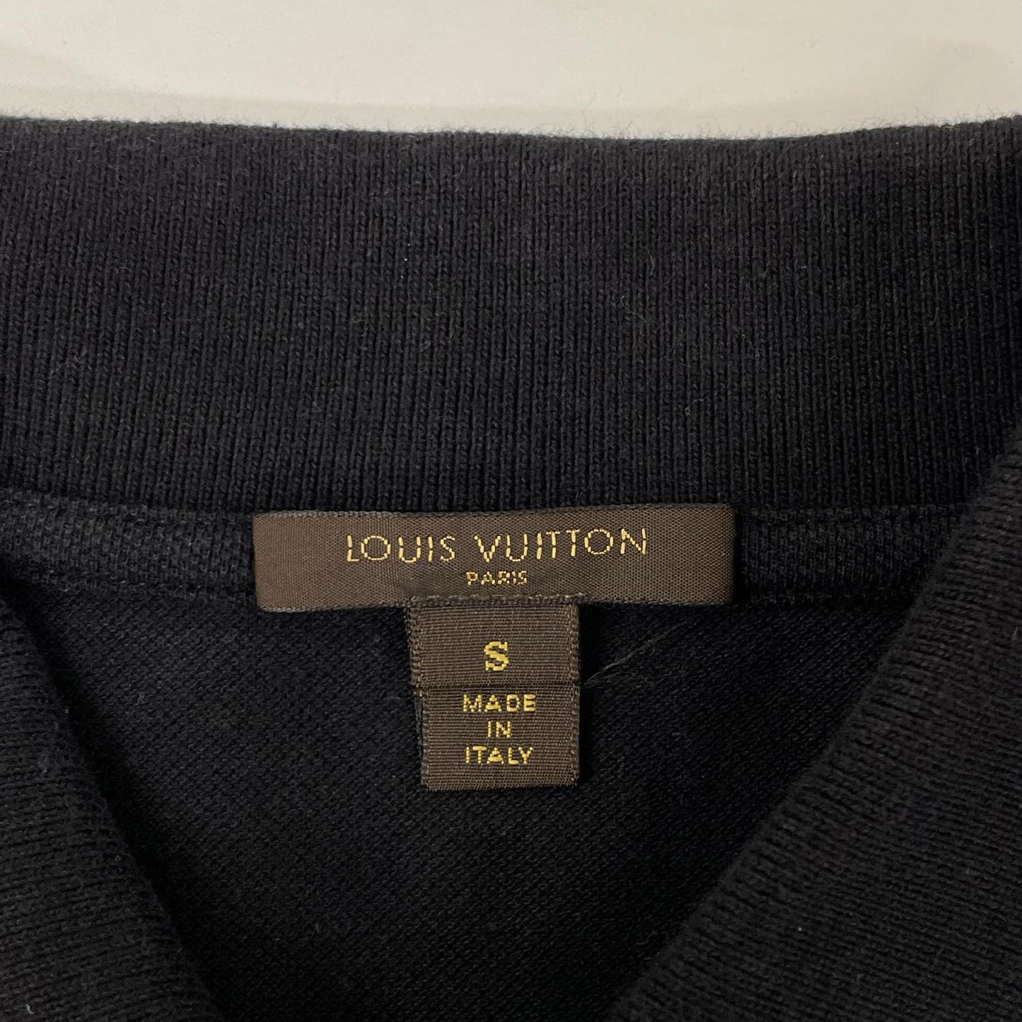 LOUIS VUITTON ルイヴィトン RW102W WRTS14BIA ブラック コットン ショートスリーブ ポロシャツ トップス