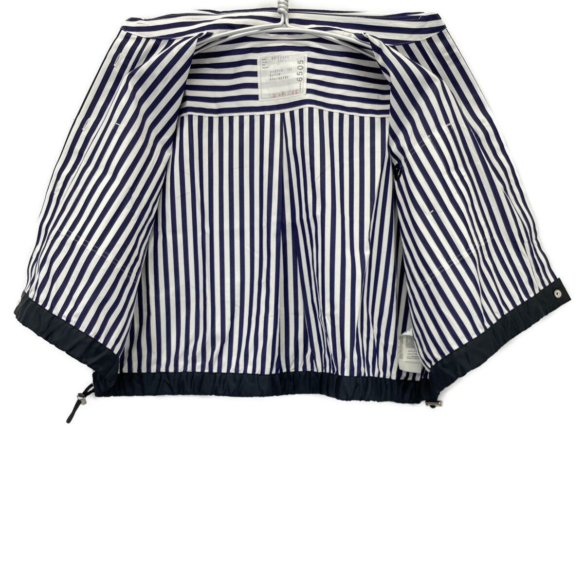 sacai sacai 23-06505 23SS 蓝白 Thomas Mason 条纹短袖衬衫 上衣
