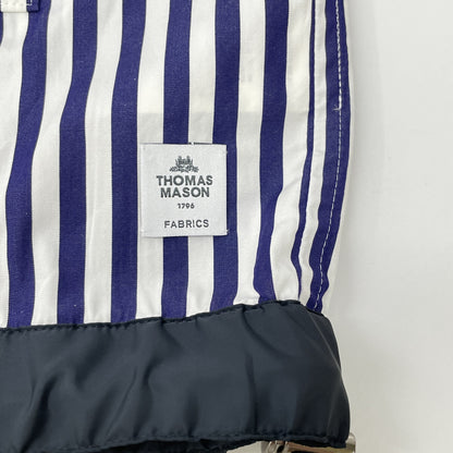 sacai sacai 23-06505 23SS 蓝白 Thomas Mason 条纹短袖衬衫 上衣