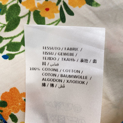 GUCCI 古驰 453982 16年 象牙色 花卉印花珍珠纽扣衬衫连衣裙 连衣裙