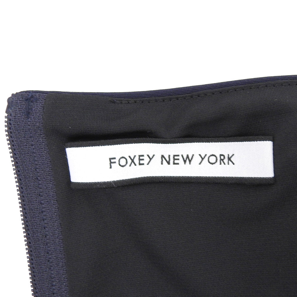 FOXEY NEW YORK Beautiful Triacetate Elegance Summer Dress Women's Navy 38 37324-NAOFI103T Dress