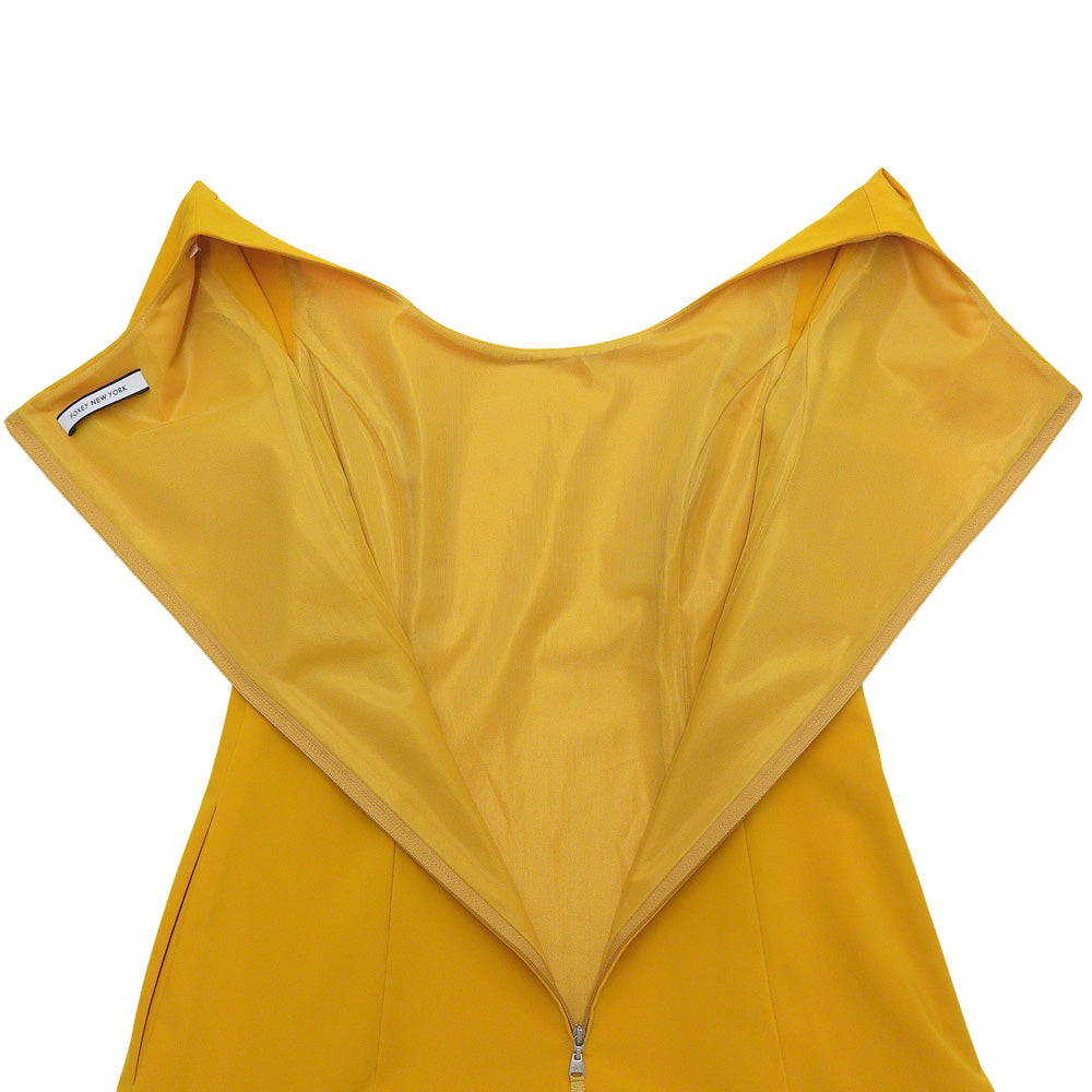 FOXEY NEW YORK Sleeveless Dress Yellow 38 38336-NSOFN115L Beautiful Condition Polyester Frill Design