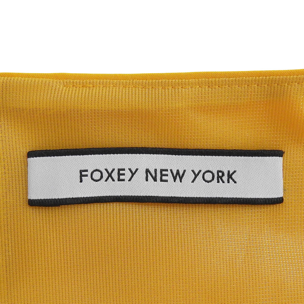 FOXEY NEW YORK Sleeveless Dress Yellow 38 38336-NSOFN115L Beautiful Condition Polyester Frill Design