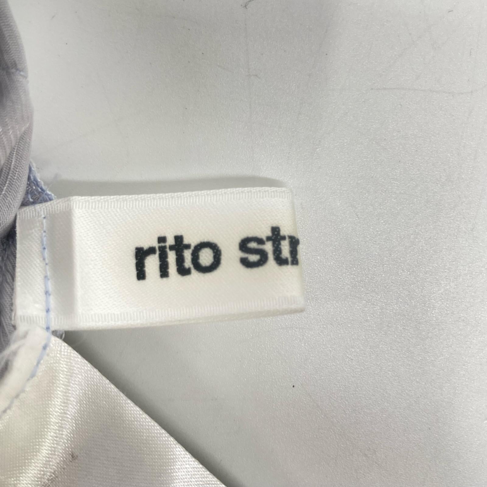 rito structure 里塔结构 077R22S036P 浅蓝色 透视棉直筒裤 裤子 1