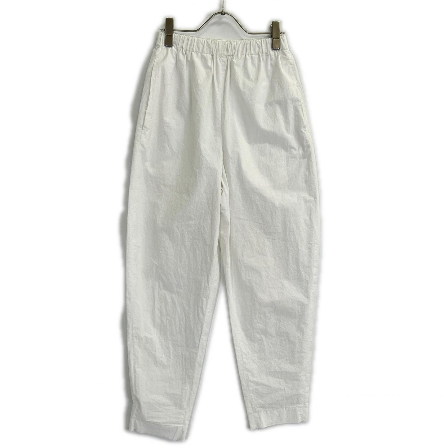 ENFOLD エンフォルド 23SS 300GS231-1710 ホワイト コットン EGG PANTS イージーパンツ ボトムス