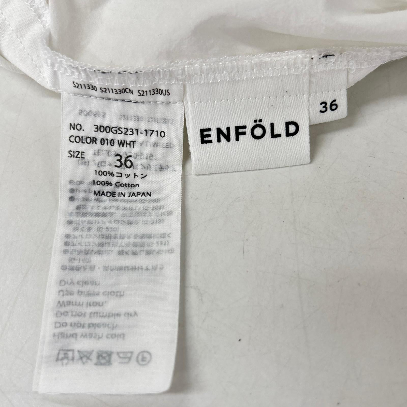 ENFOLD エンフォルド 23SS 300GS231-1710 ホワイト コットン EGG PANTS イージーパンツ ボトムス