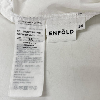 ENFOLD エンフォルド 23SS 300GS231-1710 ホワイト コットン EGG PANTS イージーパンツ ボトムス