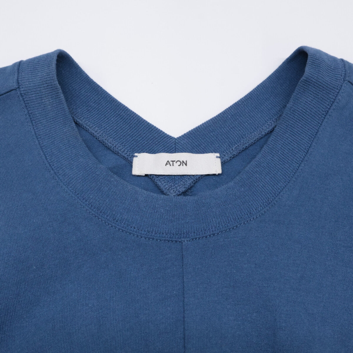 【SALE】 ATON blue SUVIN AIR SPINNING FLARED DRESS one-piece dress