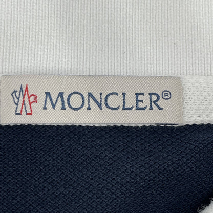 MONCLER 盟可睐 国内正品 MAGLIA POLO MANICA CORTA 海军蓝×白色 棉质 徽章标识 Polo衫 上衣