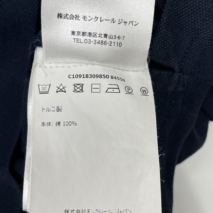 MONCLER 盟可睐 国内正品 MAGLIA POLO MANICA CORTA 海军蓝×白色 棉质 徽章标识 Polo衫 上衣