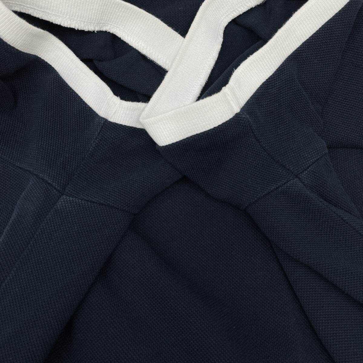 MONCLER 盟可睐 国内正品 MAGLIA POLO MANICA CORTA 海军蓝×白色 棉质 徽章标识 Polo衫 上衣