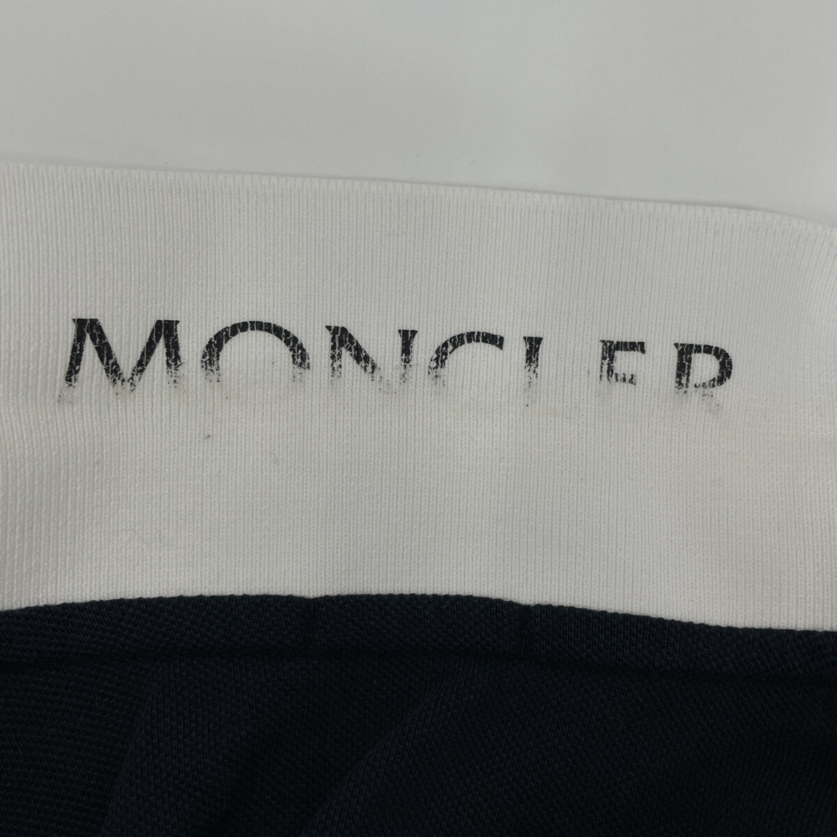 MONCLER 盟可睐 国内正品 MAGLIA POLO MANICA CORTA 海军蓝×白色 棉质 徽章标识 Polo衫 上衣