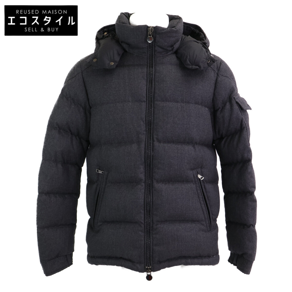 MONTGENEVRE Moncler Wool Hooded Down Jacket 1 Men's