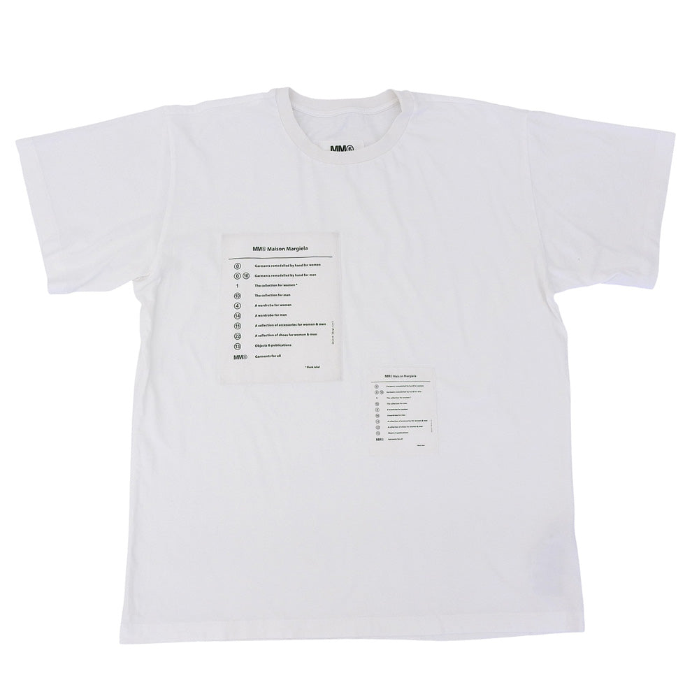 MM6 エムエムシックス メゾンパッチワークTシャツ トップス レディース ホワイト M 22AW S52GC0245 トップス